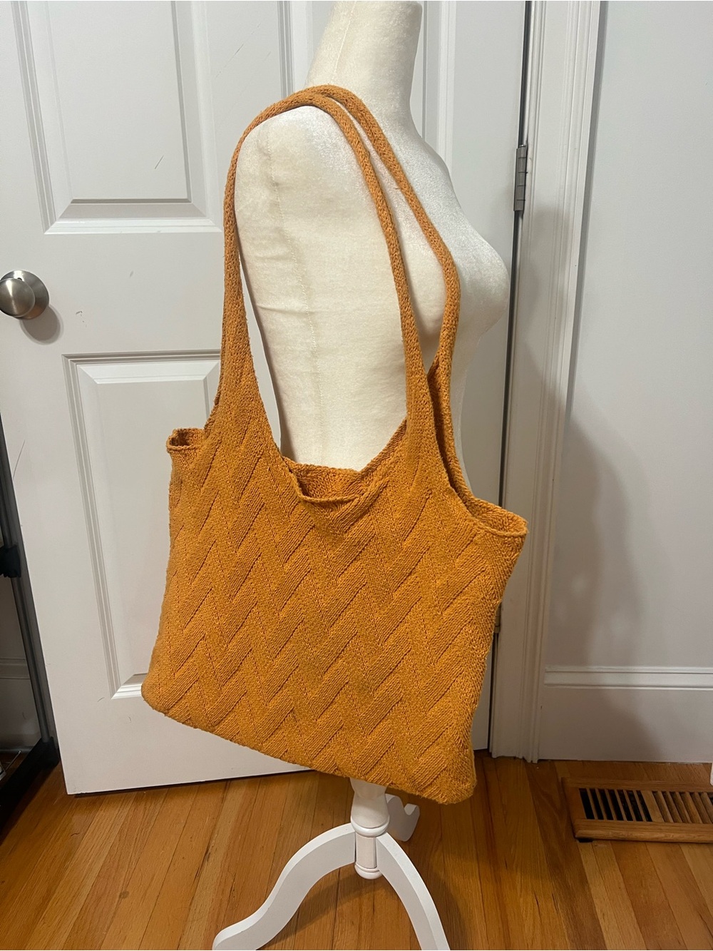 Textured Mustard Tote Bag - Women Bags